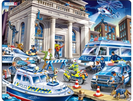 Puzzle LARSEN Maxi La-Us32 em Forma de 43 Peças Desenhos Animados