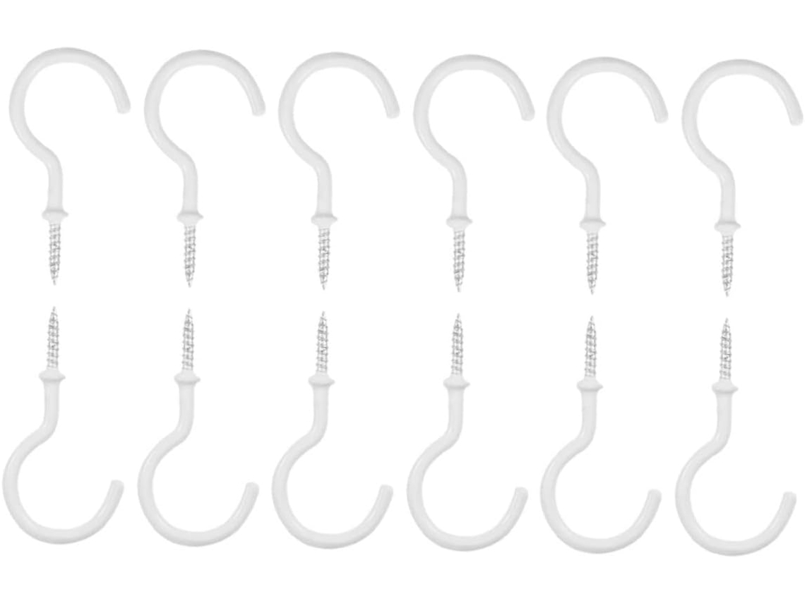 Pacote Com 12 Ganchos De Parede Em Material Resistente, Para Práticos
