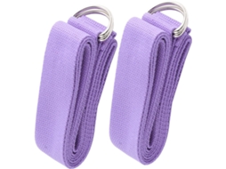 Conjunto De 2 Faixas Elásticas Resistência Para Exercícios Ioga, Em Poliéster E Algodão, Com Design Anti