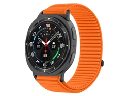Pulseira Desportiva Em Nylon Compatível Com Samsung Galaxy Watch Ultra 2 47mm, Pulseira De Substituição Macia E Ajustável Laranja Hexinyigjly