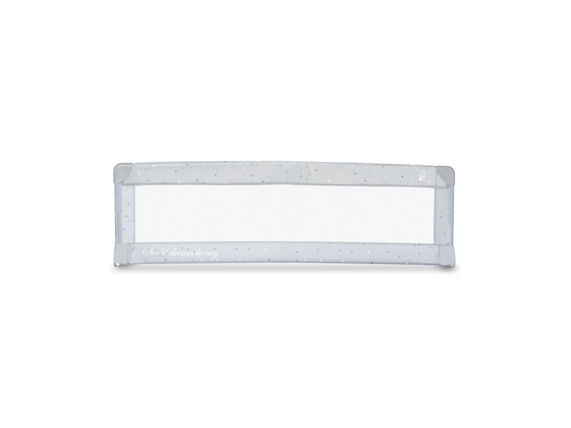 Barreira De Cama Asalvo 150 Cm - Proteção Anti-quedas, Dobrável, Design Extra Alto - Estrelas Cinzento