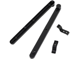 Conjunto De 2 Trilhos Laterais Ocultos Para Portas Articuladas Armário, Na Cor Preta