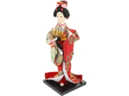 Boneca Japonesa de Quimono Estilo Gueixa, Feita À Mão em Seda e Resina. Leve Ecológica, CHABERLU