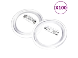 Button Badge Kit, Button Badge Kits Vidaxl Transparente Acrílo (58 Mm)
