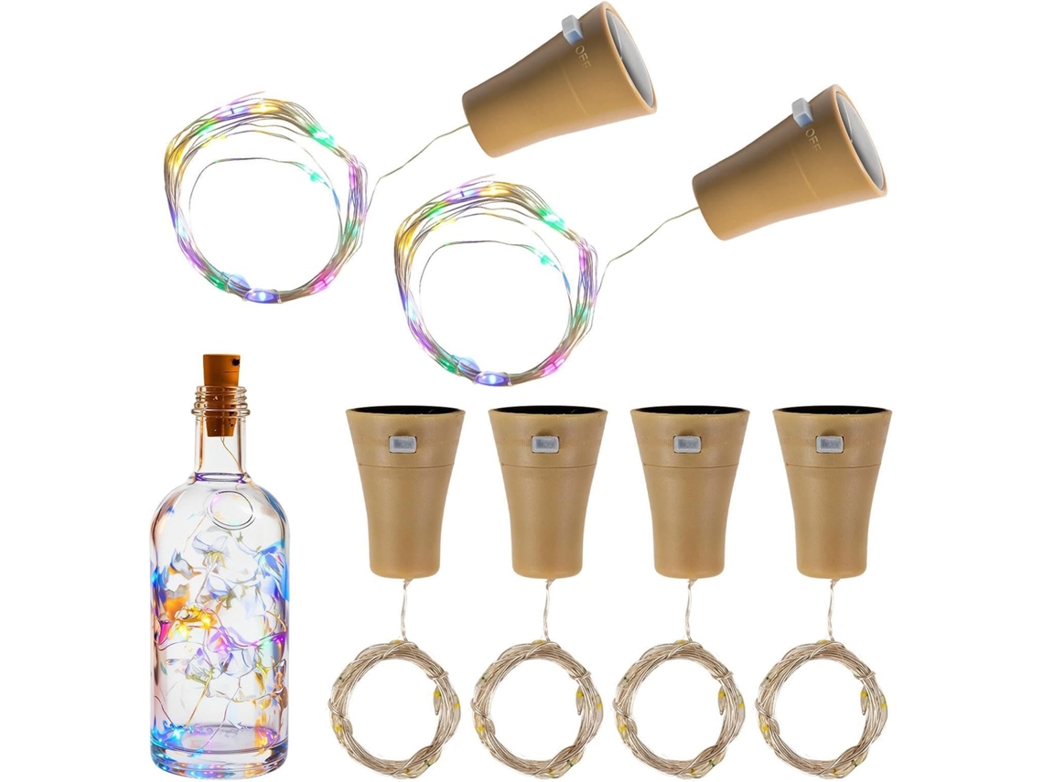 Decoração De Rolha Garrafa Vinho Led À Prova D'água