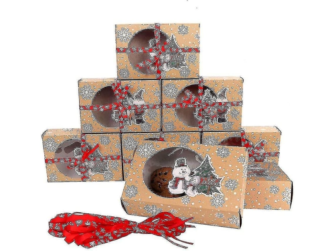 Caixa De Biscoitos De Natal, Caixa De Presente De Natal, Caixa De Biscoitos De Natal Com Janela, Caixa De Doces De Natal, Ch Olysi Shop