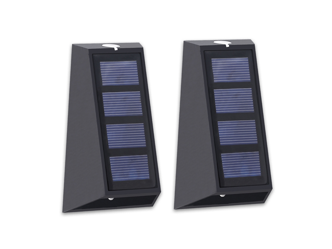 Luz de Parede Solar Cima e Baixo 7 Cores Luz Indução Inteligente Alta Luminosidade Ip65 MARCA