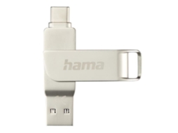 Chave Usb “C-Rotate Pro” Usb-C 3.1-3.0 32Gb 70Mb-S Prata HAMA 001
