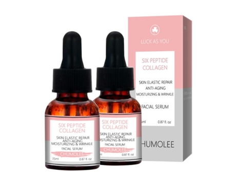2pcs Colágeno Face Serum Peptídeos Desbotamento Linhas Finas Rugas Lifting Firmeza Hidratante Cuidados Com A Pele Essência Chumolee