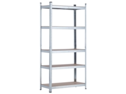 Estante Modular com 5 Prateleiras Ajustáveis ​​180x90x40cm 875Kg THINIA prata