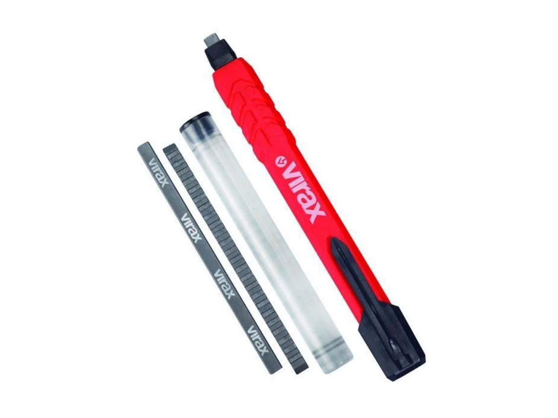 Lápis De Obra Virax 262710 Recarregável Dura Lead 2 Recargas Incluídas