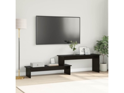 Vidaxl Conjunto De Móvel De Tv 180,5 X 30 X 43 Cm Carvalho Preto