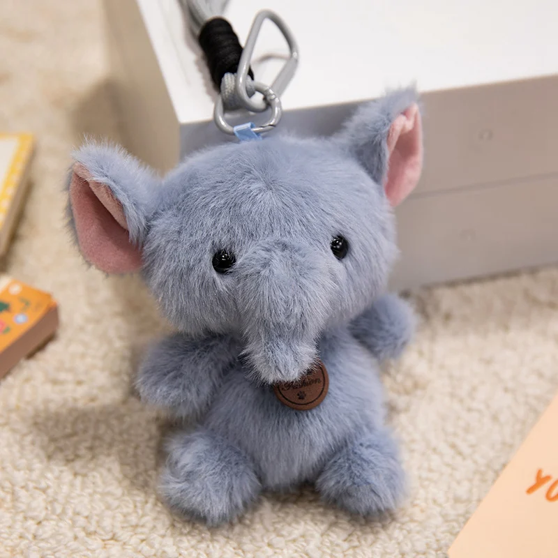 (elefante 12cm) Boneco De Pelúcia Macio E Fofo Com Pingente De Animal - Brinquedo De Pelúcia Infantil