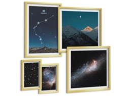 Conjunto De Pinturas Paisagens Espaciais De Galáxias Espelharte (5 Peças)