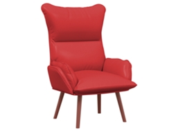 Conjunto 1 Poltrona Vidaxl Vermelho Couro Sintético (69 X 74 X 93 Cm)