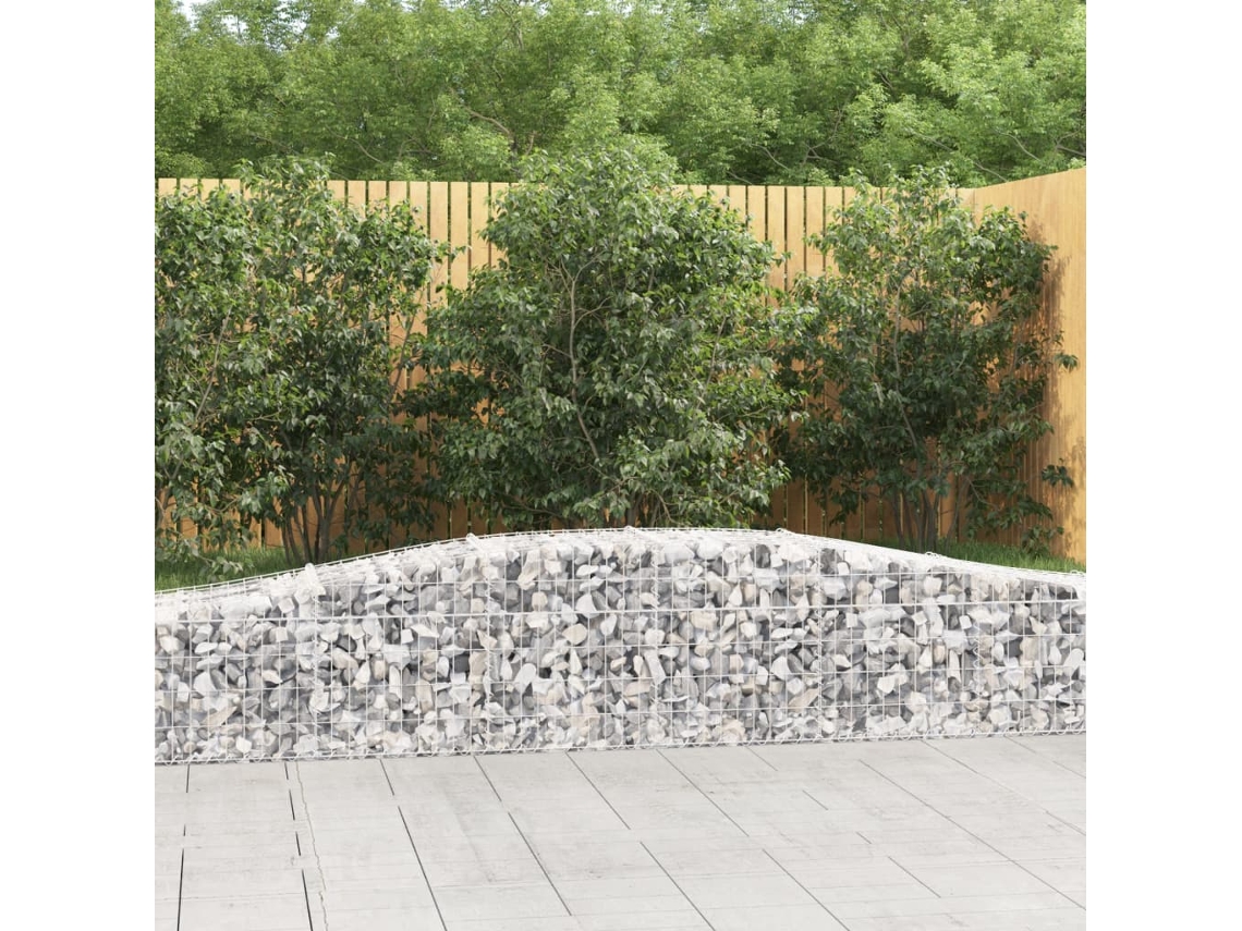 Vidaxl Cestos Gabião Arqueados 9 Pcs 400x50x40/60 Cm Ferro Galvanizado