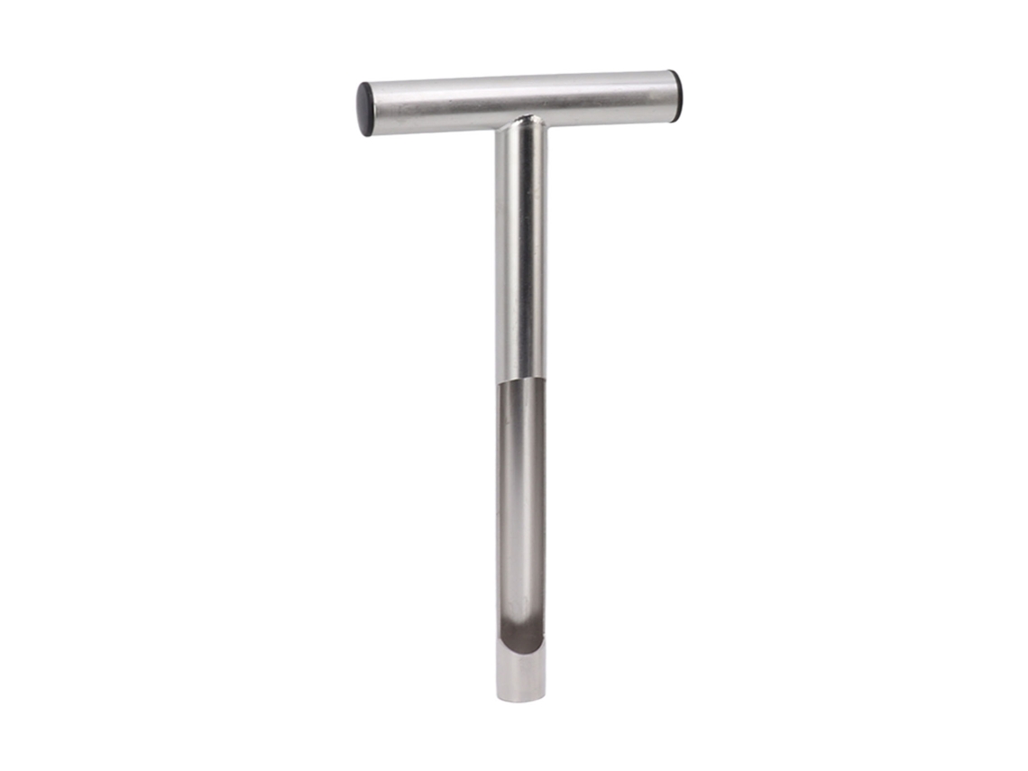 Sonda coletora de solo em aço inox 304 com alça T, 12 polegadas, jardim, hortas, gramados