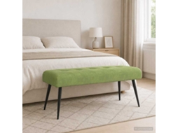 Vidaxl Banco Com Botões Estofados Verde Claro 110 X 40 X 46 Cm Veludo