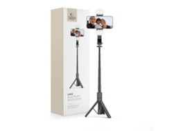 Lurelia Tripé Para Selfie Bluetooth, Com Luz Led, Para Telemóvel, Preto