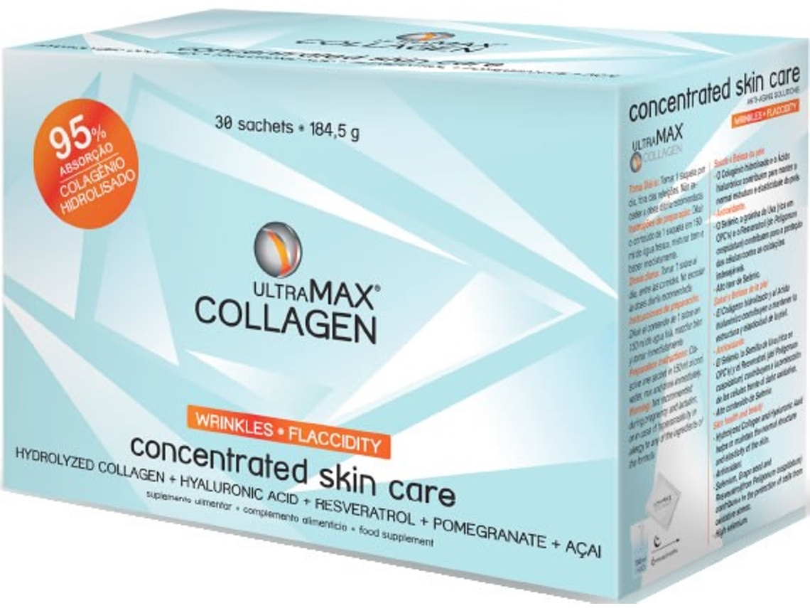 Suplemento Alimentar GOLDNUTRITION Ultramax Collagen 30 Saquetas Xr (Granada, Uva - 6,15 g)