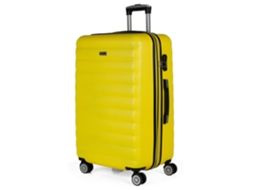 Mala de Viagem Grande ITACA Rígida com 4 Rodas Amarelo (75x49x30cm- 100 L)