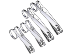 Lurelia Conjunto De Cuidados De Unhas 4 Peças, Em Aço Inoxidável, Com Cabeça Giratória 360°, Para Cuidados Pessoais