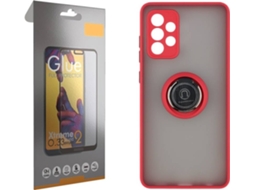 Capa e Película Full Samsung Galaxy A52 5G SKYHE Gel Bumper Ring Vermelho