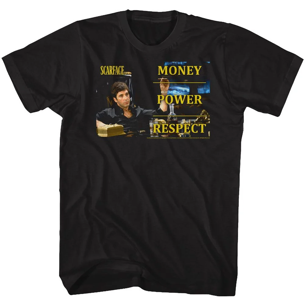 Rockinstone Scarface Movie Monpowres Black Adult T-shirt Size:m