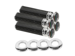 Heallily Capas Universais Para Pinos De Fechadura Portas Carros, Fibra De Carbono E Cobre, Conjunto Com 4 Unidades
