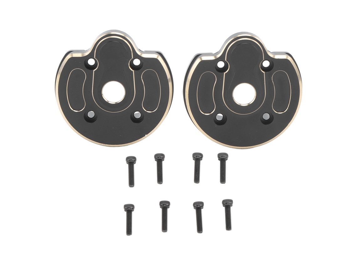 2pcs Capa De Portal De Carro Rc De Latão Preto Resistente À Rugosidade E À Ferrugem Apto Para Eixo Axial 1/10 Capra Scx10 Iii Ar45p