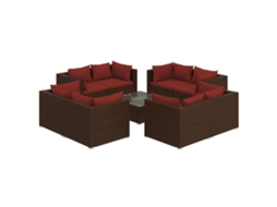 Garden Lounge Set, Garden Lounge Sets Vidaxl Marrom Rattan / Vime (n/a)