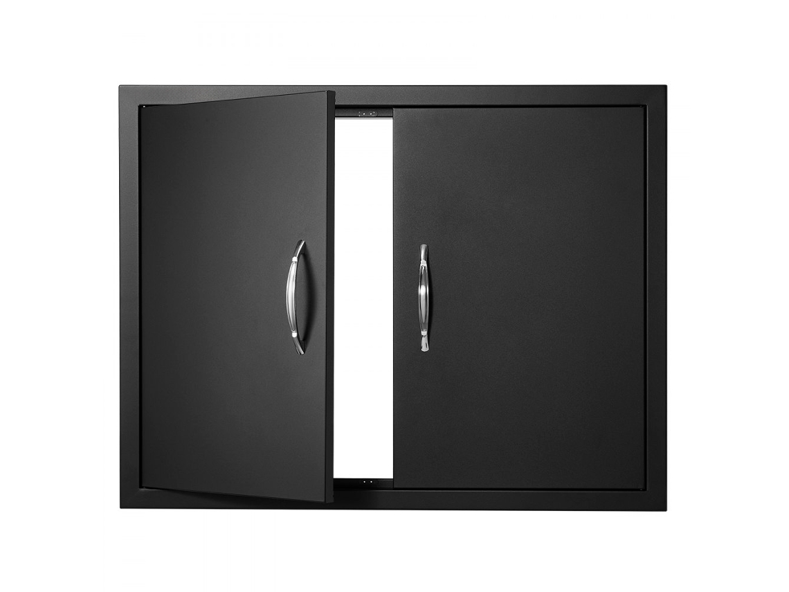 Porta Dupla Embutida 788x610x46mm Para Ilha De Churrasco Em Inox Resistente Tekmaquinas