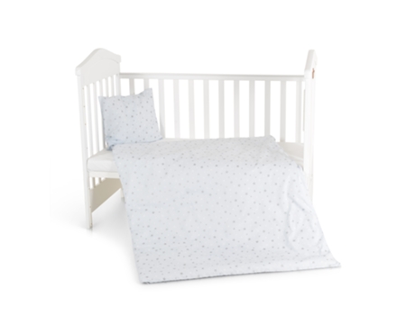 Jogo De Cama Para Bebê 3 Peças. 120/60 Nook Estrelas Azuis Hugzzz Hugzzz