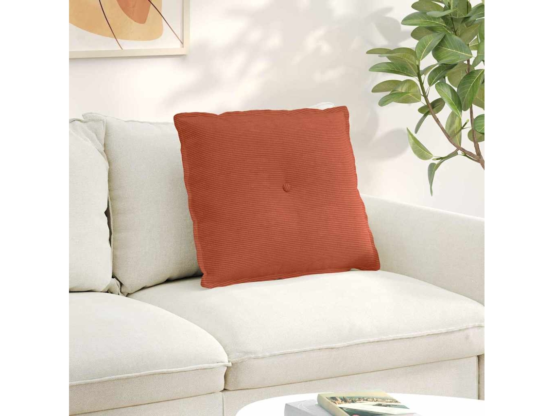 Vidaxl Travesseiro Para Costas Laranja Vermelho 60 X 50 Cm