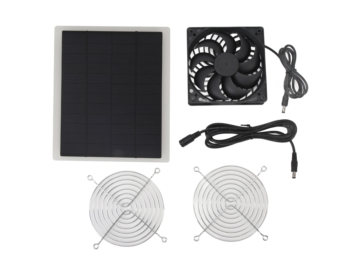 Ventilador Solar 10w para Estufa Galinheiro Rv Casa Pet Painel