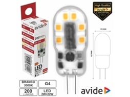 Lâmpada LED AVIDE G4 (2W 12V 3000K 200lm)