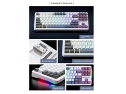 Teclado Mecânico Aula F87 Com 87 Teclas, Teclado Sem Fio Com Troca A Quente, Rgb Pbt, Teclado Para Jogos Ly Ebike