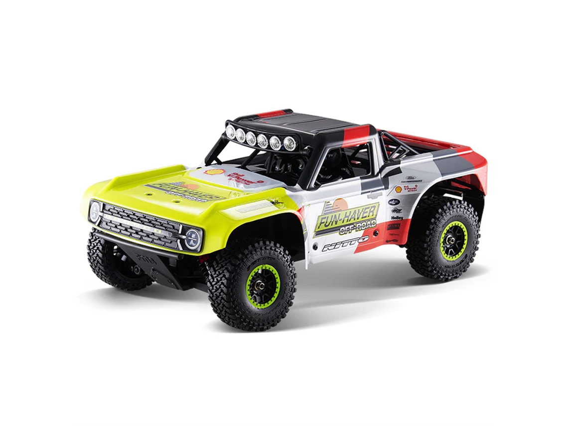 Pintura de Corrida Afms Fsc18 Ford Bronco Rtr 1/18 2.4g 4wd 40km/h Escovado Ultra4 Licenciado Short Course Diferencial Metal Amortecedor Óleo Led MDUG