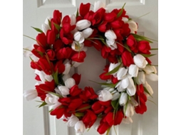 Coroa De Flores Artificiais Decoração Porta Festividades
