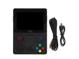 Console de jogos portátil 2026 com joystick para 2 jogadores, tela dupla HD IPS de 3,5 polegadas e bateria de 2000 mAh para entretenimento Preto