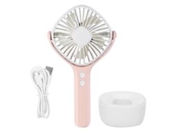 Ventilador Usb Mini Portátil com Base Rosa