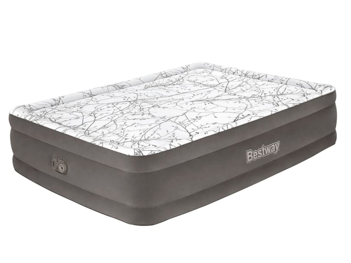 Colchão Insuflável BESTWAY (Cinzento - Pvc - 203 x 152 x 46 cm)
