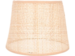 Abajur de Mesa em Rattan Natural Trançado, Soquete E27e14, 22 Cm de Diâmetro, Peça Decorativa para Interiores. SFUSHOS