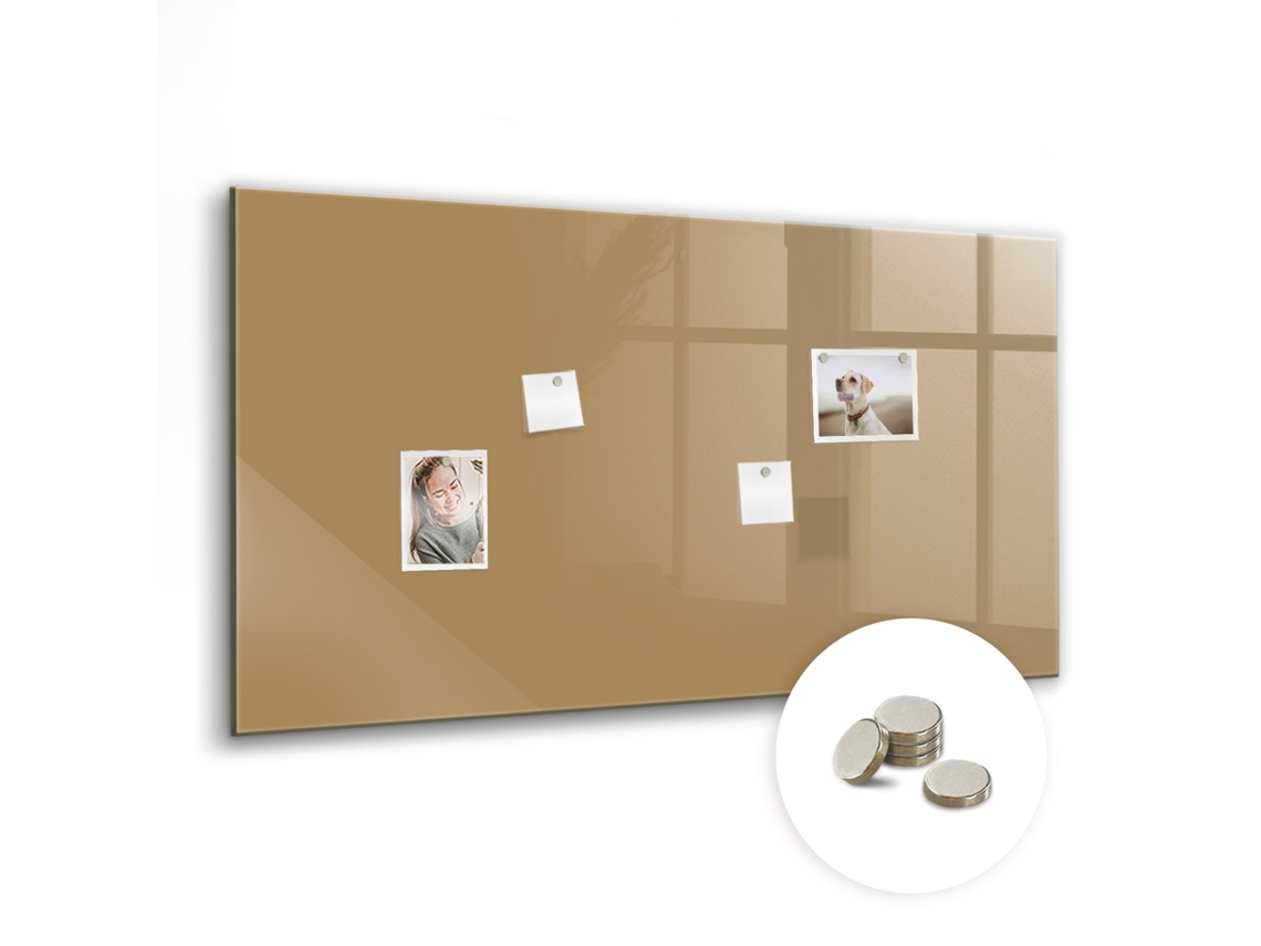 Quadro Magnético De Parede Bege Escuro Para O Escritório Espelharte (120x60 Cm)