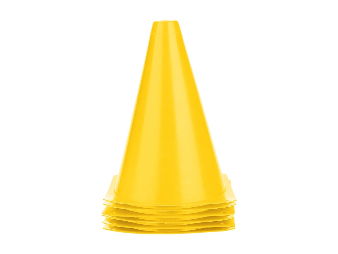 Omni-6 Peças De Conos De Treinamento De Futebol 18cm Barreiras Plásticas Marca Balón Acessório Amarelo