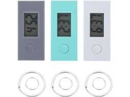 Conjunto de 3 Relógios Portáteis GOKOCO com Chaveiro e Design Pequeno