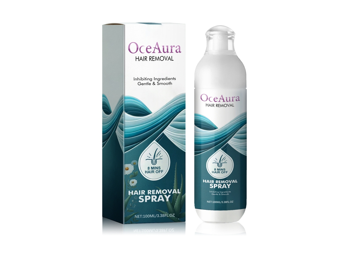 Spray Depilatório LAXISCREED Oceaura para Axilas, Pernas e Mãos, Radiante e Sem Irritação