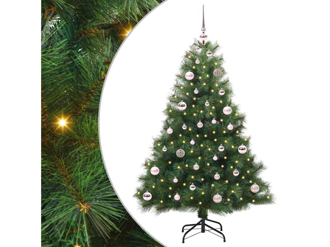 Vidaxl Árvore De Natal Artificial Com 150 Leds Verde 150 Cm Pe E Pvc