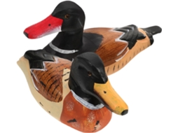 Estatuetas Em Bois De Canards Mandarins Decorativos, Lote De 2 Peças,