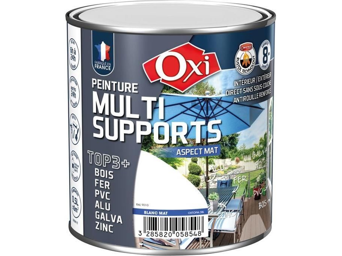 Tinta Multi Superfícies Oxi Top3 Mate Cinza Escuro 0,5 L